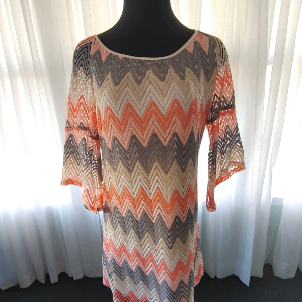 Retro zig zag dress. S